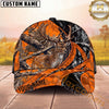 Maxcorners Hunting Orange Camo Graphic Multi Options Personalized Name 3D Cap