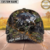 Maxcorners Bow Hunting Cap Skeleton Archer Whitetail Deer Woodland Camo Design Multi Options Personalized Name 3D Cap