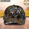 Maxcorners Bow Hunting Cap Skeleton Archer Whitetail Deer Woodland Camo Design Multi Options Personalized Name 3D Cap