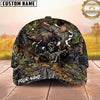 Maxcorners Bow Hunting Cap Skeleton Archer Whitetail Deer Woodland Camo Design Multi Options Personalized Name 3D Cap