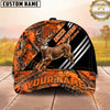 Maxcorners Hunting Running Wildlife Orange Camo Multi Options Personalized Name 3D Cap