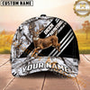 Maxcorners Hunting Running Wildlife Orange Camo Multi Options Personalized Name 3D Cap