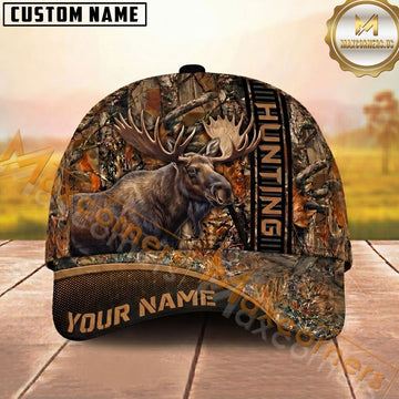 Maxcorners Hunting Woodland Camo Graphic Multi Options Personalized Name 3D Cap