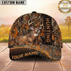 Maxcorners Deer Hunting Woodland Camo Stripe Multi Options Personalized Name 3D Cap