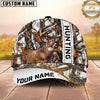 Maxcorners Deer Hunting Woodland Camo Stripe Multi Options Personalized Name 3D Cap