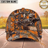 Maxcorners Bow Hunting Hunter Orange Camo Multi Options Personalized Name 3D Cap
