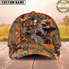 Maxcorners Bow Hunting Hunter Orange Camo Multi Options Personalized Name 3D Cap