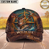 Maxcorners Wildlife Outdoors Hunting Fishing Compass Forest Design Multi Options Personalized Name 3D Cap