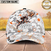 Maxcorners Springer Spaniel Pheasant Hunt Flush & Fetch Geometric Gray Camo Personalized Name Unisex 3D Cap