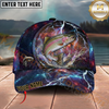 Maxcorners Blue Galaxy Lightning Thunder Fishing Cap Personalized Name 3D Cap