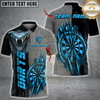 Maxcorners Darts Golden Viper Snake Snakeskin Pattern Luxury Metallic Gold Multi Options Personalized Name, Team Name Unisex 3D Shirt (4 Colors)