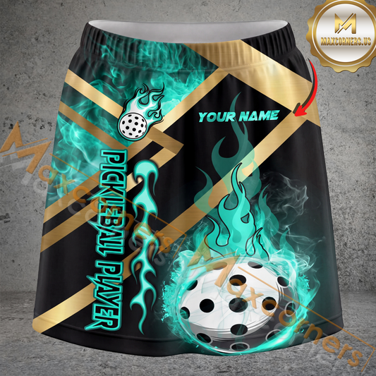 Maxcorners Pickleball Split Panel Multicolor Options Personalized 3D Skort