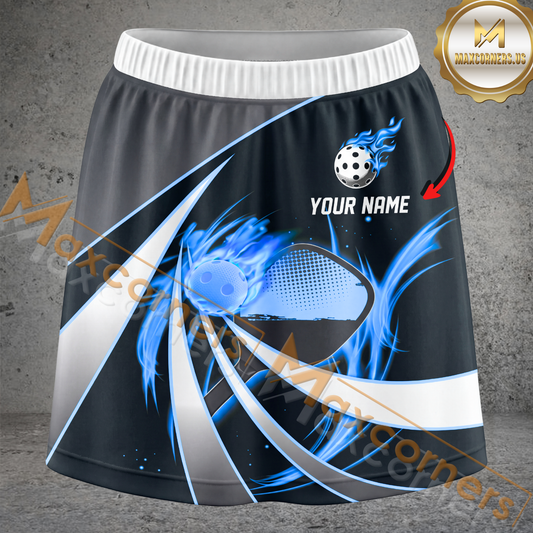 Maxcorners Pickleball Neon Energy Multicolor Options Personalized 3D Skort