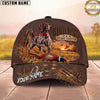 Maxcorners Bird Dog Upland Tradition Hunting Dog Pheasant Sunset Personalized Name Unisex 3D Cap