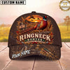 Maxcorners Ringneck Hunter Autumn Flush Wild & Free Pheasant Sunset Personalized Name Unisex 3D Cap