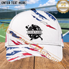 Maxcorners Pickleball Player National Flag Claw Scratch Personalized Name 3D Cap