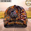Maxcorners Hunting American Flag Orange Camo Personalized Name Unisex 3D Cap