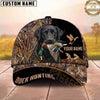 Maxcorners Hunting Dog Duck Hunting Mallard In Mouth Reeds Camo Personalized Name 3D Cap