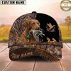 Maxcorners Hunting Dog Waterfowl Hunting Mallard In Mouth Flying Duck Badge Personalized Name 3D Cap
