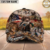 Maxcorners Hunting Dog Duck Hunting Duck In Mouth Marsh Grass Personalized Name 3D Cap