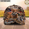 Maxcorners Hunting Dog Duck Hunting Duck In Mouth Marsh Grass Personalized Name 3D Cap