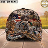 Maxcorners Hunting Dog Duck Hunting Duck In Mouth Marsh Grass Personalized Name 3D Cap