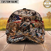 Maxcorners Hunting Dog Duck Hunting Duck In Mouth Marsh Grass Personalized Name 3D Cap