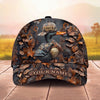 Maxcorners Hunting Autumn Forest Camo Personalized Name Unisex 3D Cap