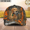 Maxcorners Hunting Dog Waterfowl Hunting Mallard In Mouth Blaze Orange Camo Marsh Personalized Name 3D Ca