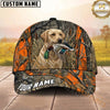 Maxcorners Hunting Dog Waterfowl Hunting Mallard In Mouth Blaze Orange Camo Marsh Personalized Name 3D Ca