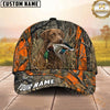 Maxcorners Hunting Dog Waterfowl Hunting Mallard In Mouth Blaze Orange Camo Marsh Personalized Name 3D Ca