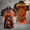 Maxcorners Gothic Witch Skull Fiery Zodiac Dartboard Design Multi Options Personalized Name, Team Name Unisex 3D Shirt (4 Colors)