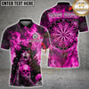 Maxcorners Gothic Witch Skull Fiery Zodiac Dartboard Design Multi Options Personalized Name, Team Name Unisex 3D Shirt (4 Colors)