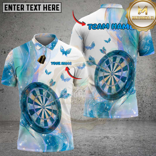 Maxcorners Darts Pastel Butterfly Dream Multicolor Options Personalized Name, Team Name 3D Shirt (3 Colors)