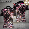 Maxcorners Grim Reaper Darts Shirt Hologram Skull Dartboard Multi Options Personalized Name, Team Name Unisex 3D Shirt (4 Colors)