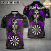 Maxcorners Dart Team Shirt Sugar Skull Rose Gothic Graphic Multi Options Personalized Name, Team Name Unisex 3D Shirt (4 Colors)
