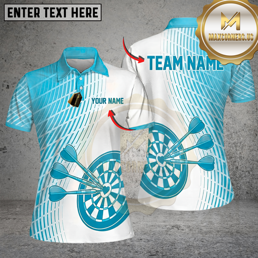 Maxcorners Dartboard Shirt Romantic Heart Bullseye Graphic Multi Options Personalized Name, Team Name Unisex 3D Shirt (4 Colors)