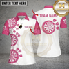 Maxcorners Darts Shirt Pink Splash Dartboard Graphic Multi Options Personalized Name, Team Name Unisex 3D Shirt (4 Colors)