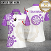 Maxcorners Darts Shirt Pink Splash Dartboard Graphic Multi Options Personalized Name, Team Name Unisex 3D Shirt (4 Colors)