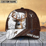 Maxcorners Hunting Deer Premium Leather Pattern Personalized Hats 3D Multicolored