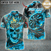 Maxcorners Flaming Skull Dartboard Crown and Chains Multi Options Personalized Name, Team Name Unisex 3D Shirt (6 Colors)