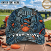 Maxcorners Cracked Stone T-Rex Pull Crossed Shotguns Clay Target Trap Shooting Multicolor Options Personalized Name 3D Cap