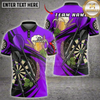 Maxcorners Beer Darts Dartboard Hops and Bar Style Multi Options Personalized Name, Team Name Unisex 3D Shirt (6 Colors)