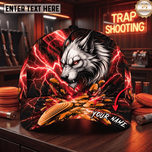 (7 Colors) Maxcorners Trap Clay Shooting Fierce White Tiger & Flying Clay Targets Multicolor Personalized 3D Cap