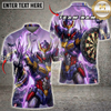Maxcorners Mecha Robot Dartboard Futuristic Cyber Warrior Multi Options Personalized Name, Team Name Unisex 3D Shirt