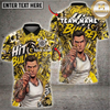 Maxcorners Tattoo Darts Bullseye Skull Graffiti Red Black Multi Options Personalized Name, Team Name Unisex 3D Shirt (4 Colors)