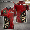 Maxcorners Darts Dartboard Red Bullseye Target Jersey Multi Options Personalized Name, Team Name Unisex 3D Shirt (6 Colors)