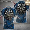 Maxcorners Halloween Darts Shirt Monster Spider, Dartboard, Jack O Lantern and Spider Web Multi Options Personalized Name, Team Name Unisex 3D Shirt (5 Colors)