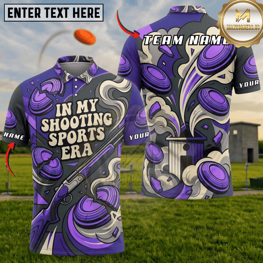 Maxcorners In My Shooting Sports Era Vintage Clay Trap Shooting Multicolor Options Personalized Name, Team Name 3D Shirt (6 Colors)