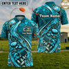Maxcorners Trap Shooting Red Crystal Ruby Gold Cracked Gears Bullet Flames Personalized Polo Shirt